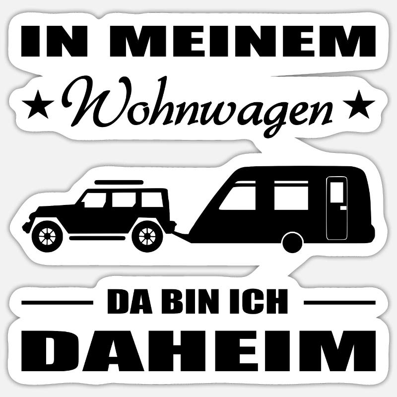 Camping - Sticker Größe S (10 x 10 cm) - Mattweiß