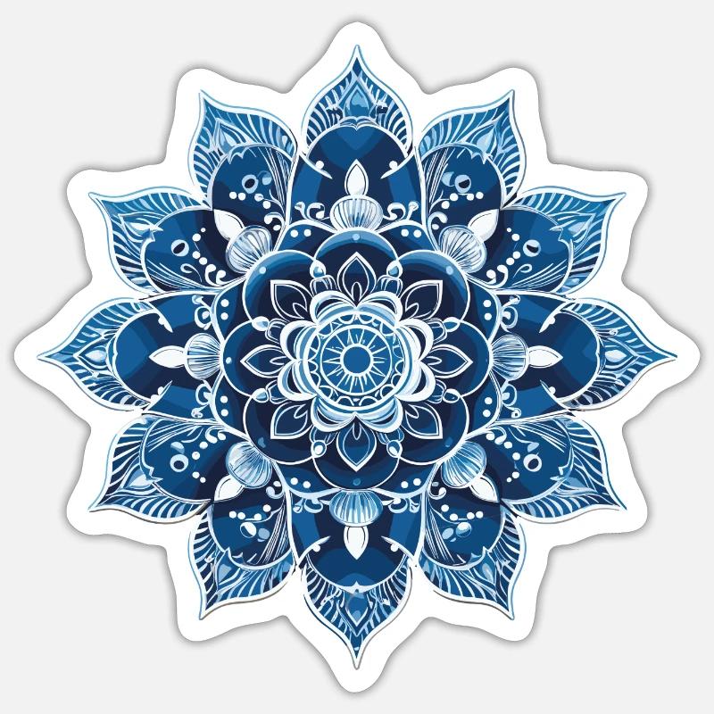 Sky Blossom - Sticker Größe S (10 x 10 cm) - Mattweiß