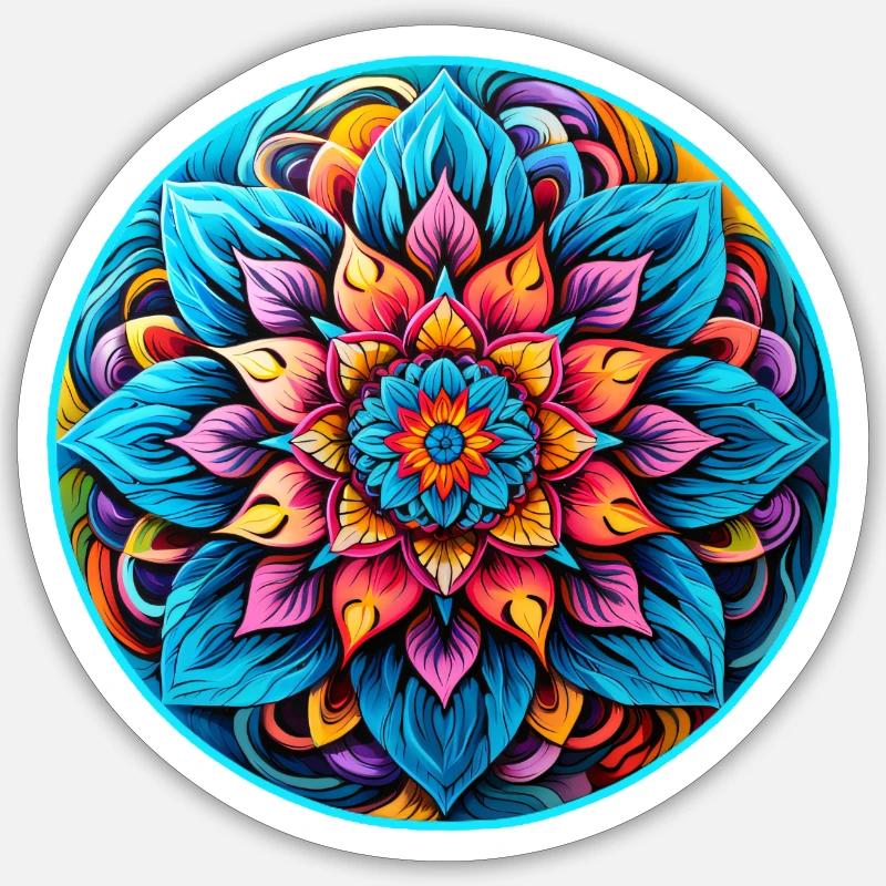 Mandala - Sticker size S (10 x 10 cm) - white matte