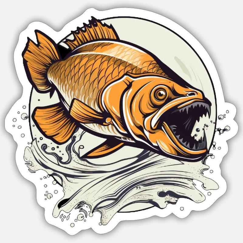Angler Edition - Sticker size S (10 x 10 cm) - white matte