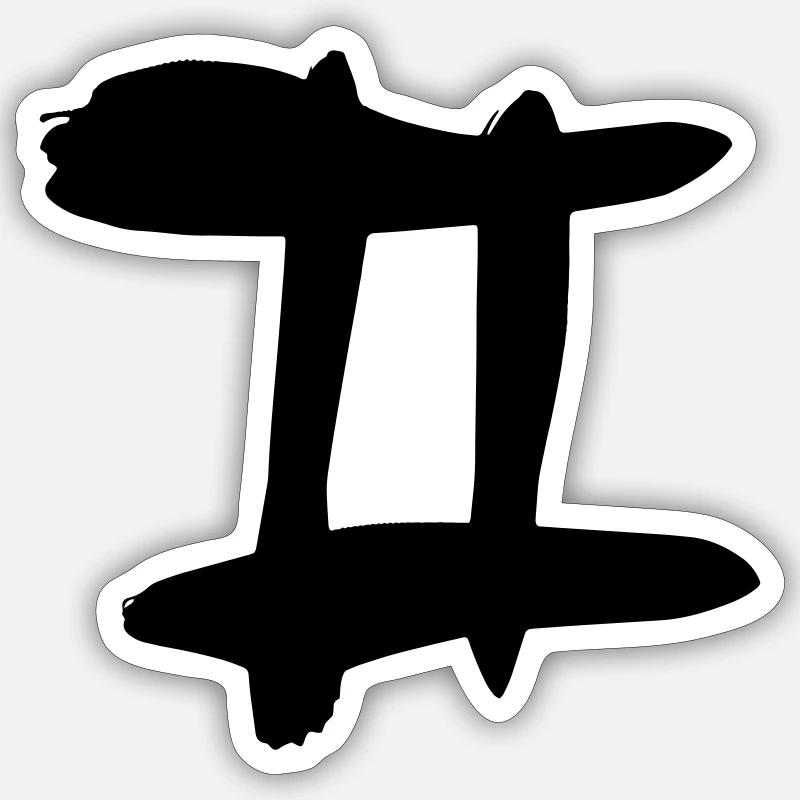 Zodiaque Gémeaux Sticker taille S (10 x 10 cm)