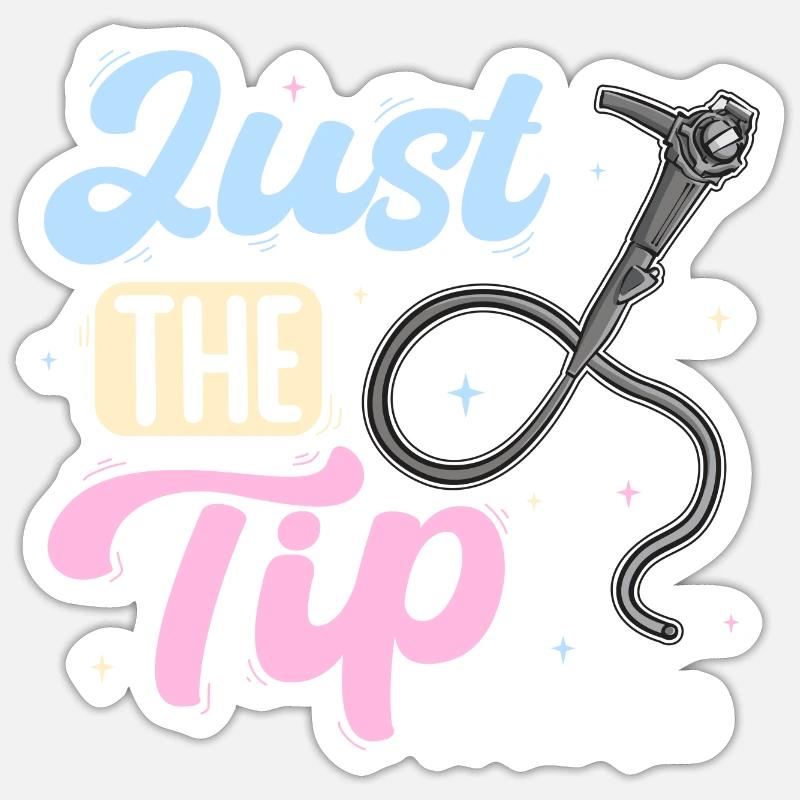 Gastroenterology Endoscopy Colonoscopy - Sticker size S (10 x 10 cm) - white matte