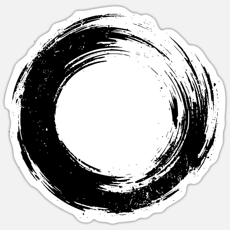 Circle Brushstroke Sticker size S (10 x 10 cm)