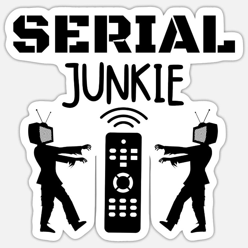 Série Junkie - Sticker taille S (10 x 10 cm) - blanc mat