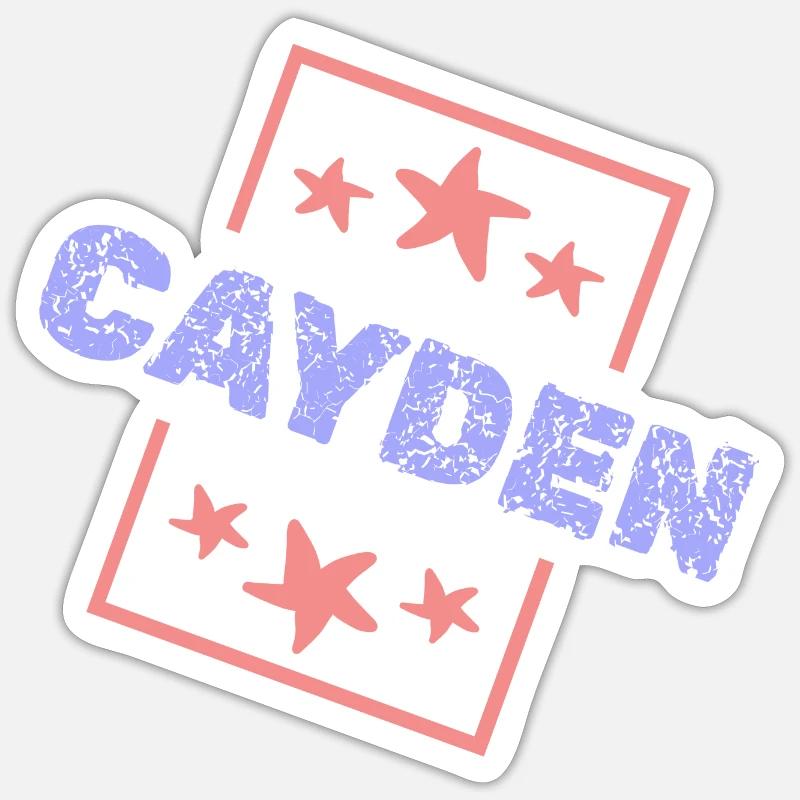 Cayden Cayden - Sticker taille S (10 x 10 cm) - blanc mat