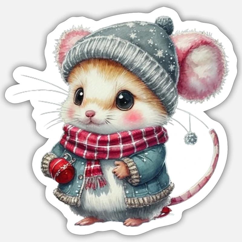 Weihnachten - Sticker Größe S (10 x 10 cm) - Mattweiß