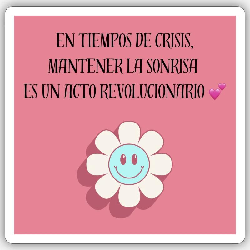 Pink crisis - Sticker taille S (10 x 10 cm) - blanc mat