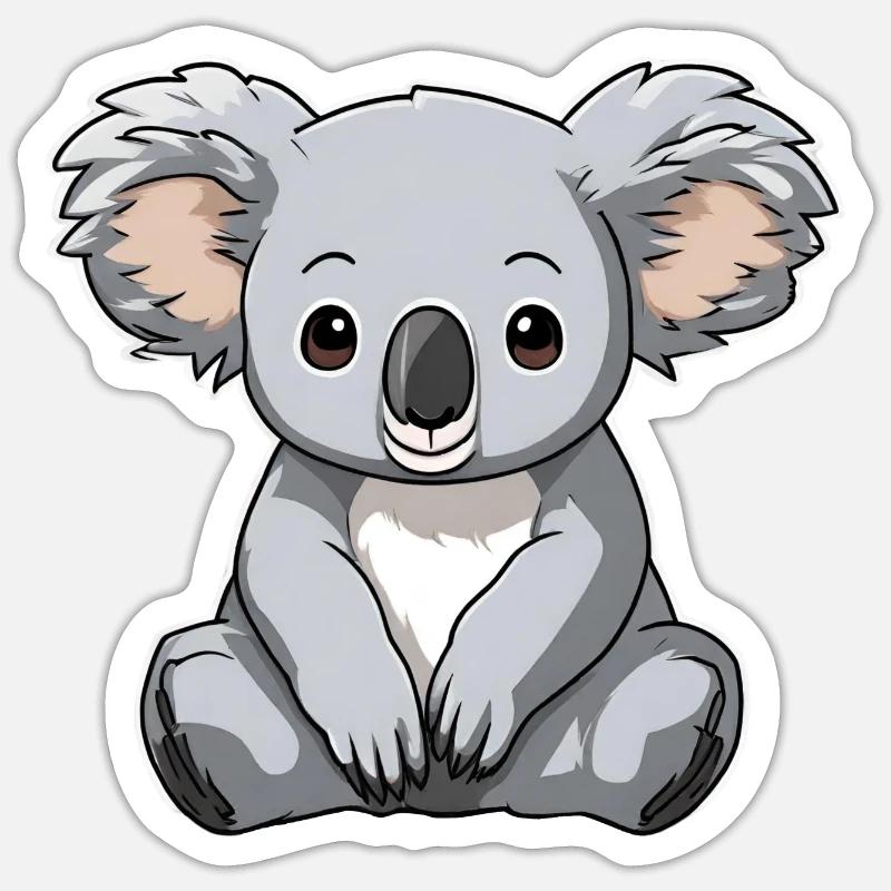 Koala sitzend Sticker Größe S (10 x 10 cm)
