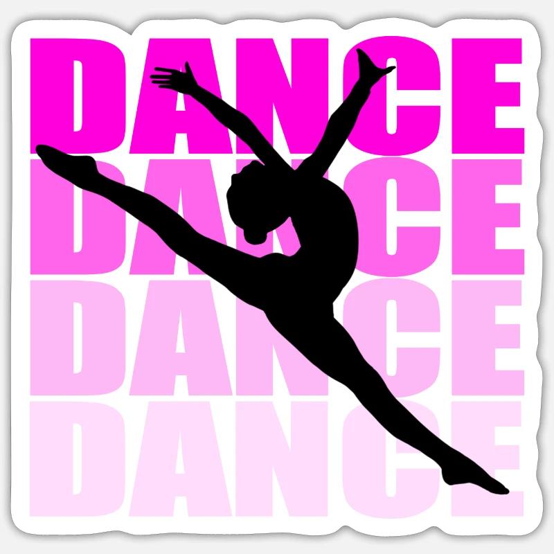 Dance - Sticker size S (10 x 10 cm) - white matte