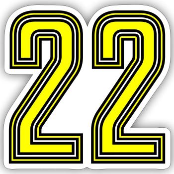 22 - Sticker size S (10 x 10 cm) - white matte - Front