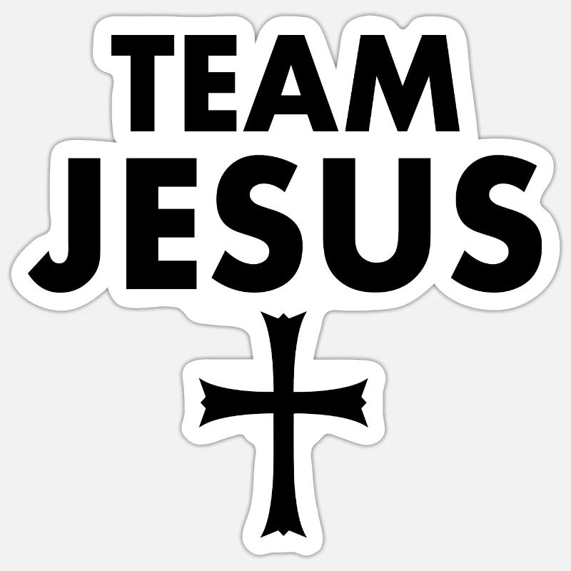 Team jesus Sticker size S (10 x 10 cm)
