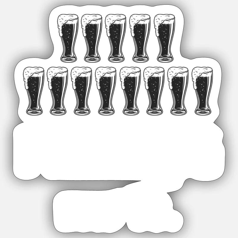 Freitag das 13te Bier Sticker Größe S (10 x 10 cm)