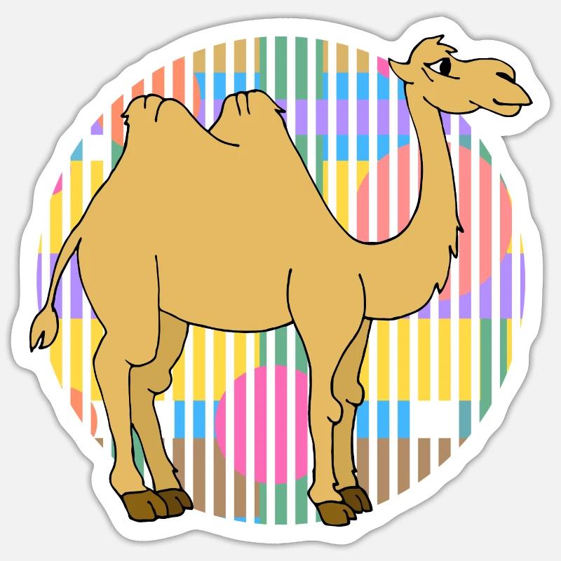 Camel - Sticker size S (10 x 10 cm) - white matte