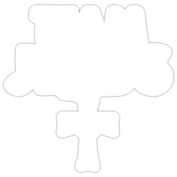 Team jesus cross - Sticker size S (10 x 10 cm) - white matte - Front