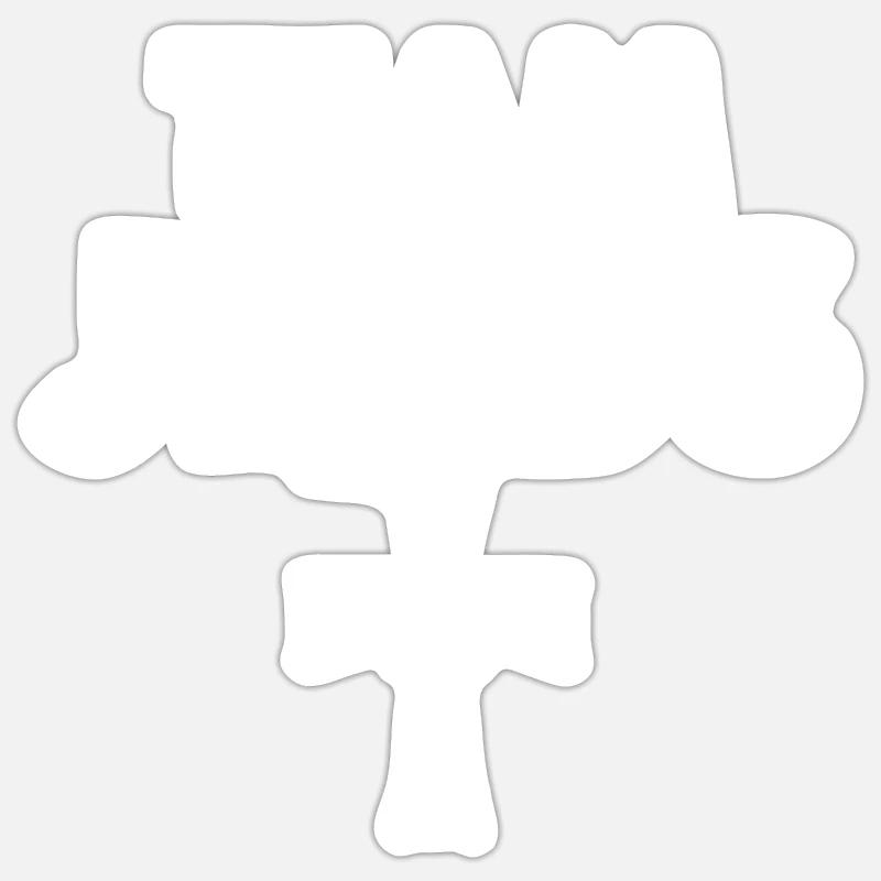 Croix de Jésus de l’équipe - Sticker taille S (10 x 10 cm) - blanc mat