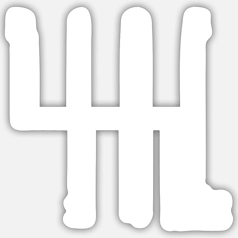 Car speeder - Sticker size S (10 x 10 cm) - white matte