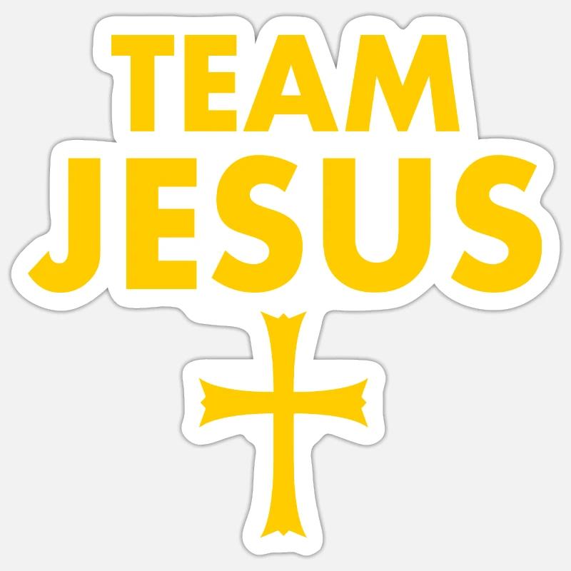 Team jesus Sticker Größe S (10 x 10 cm)