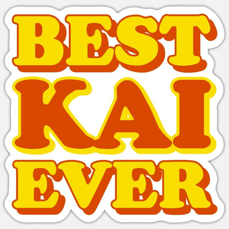 Funny gift with first name Kai Sticker size S (10 x 10 cm)