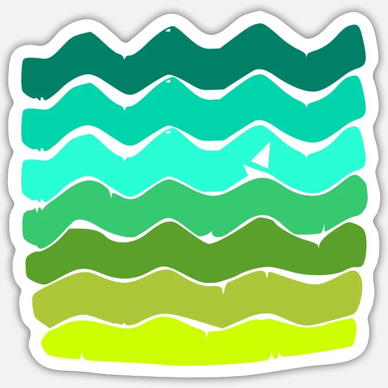 Graphismes de bateaux et de mer Sticker taille S (10 x 10 cm)