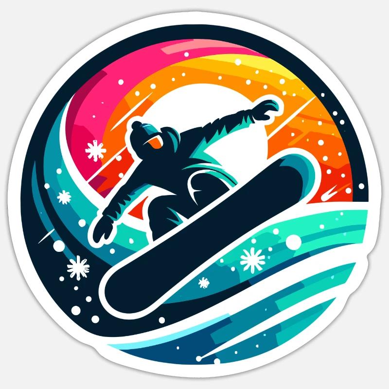 Vibrationen der Snowboard-Evolution Sticker Größe S (10 x 10 cm)