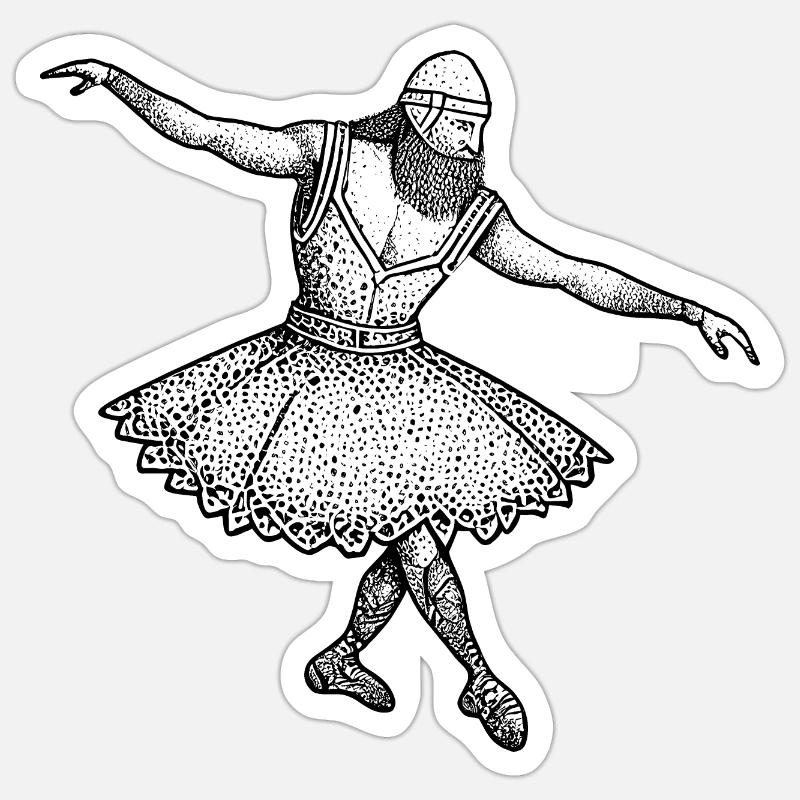 Viking - Dancing Ballet Sticker size S (10 x 10 cm)