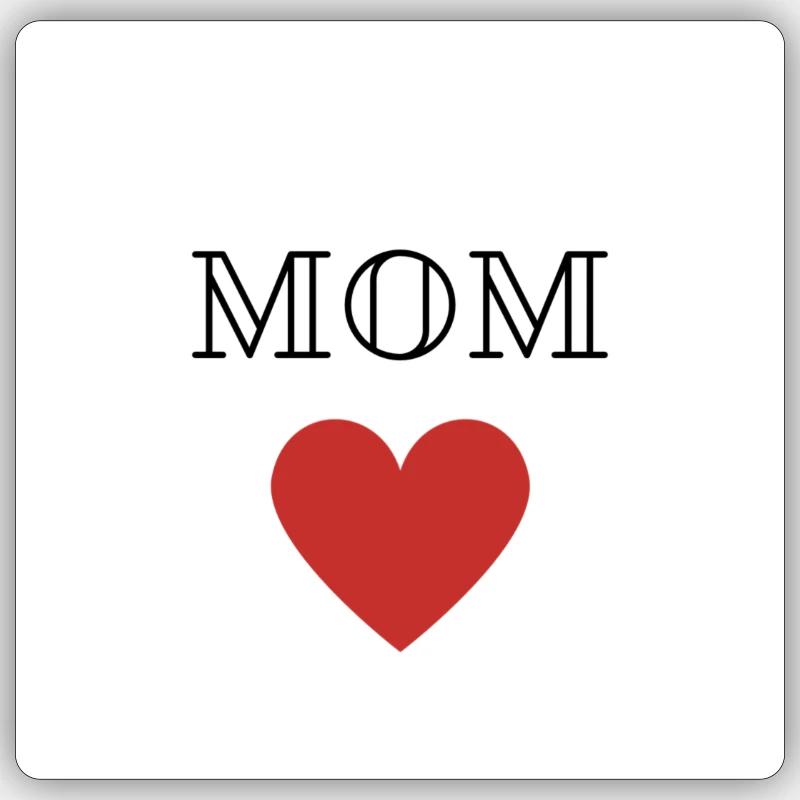 Maman - Sticker taille S (10 x 10 cm) - blanc mat