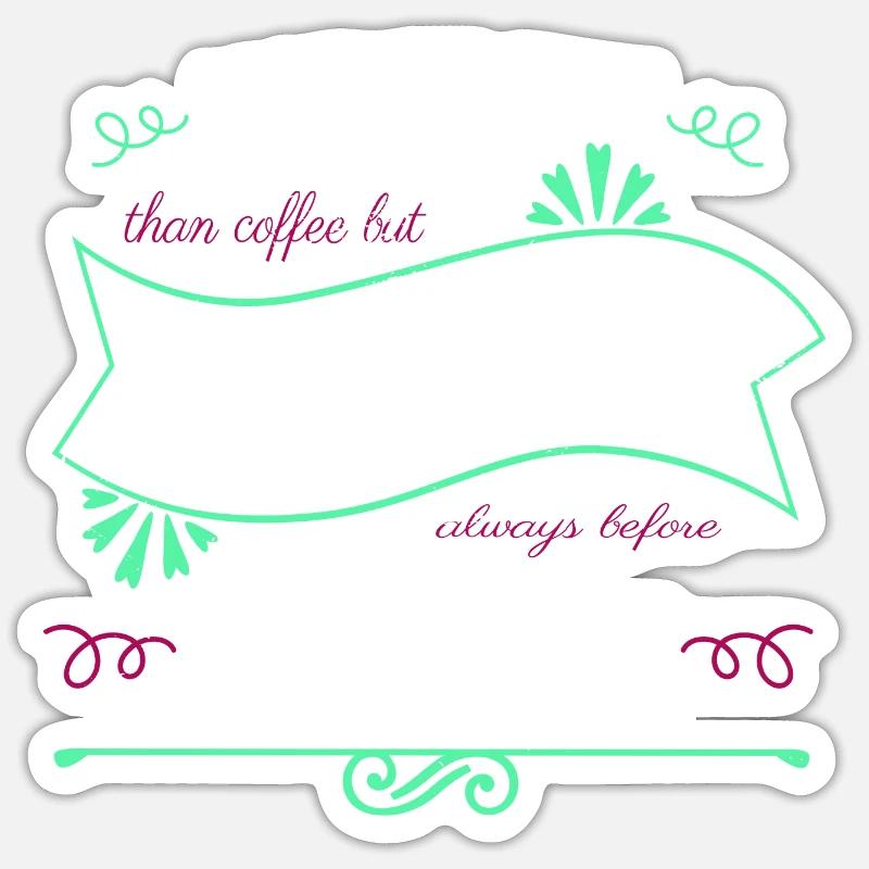 addicted drinking coffee milk coffee mug awesome - Sticker Größe S (10 x 10 cm) - Mattweiß