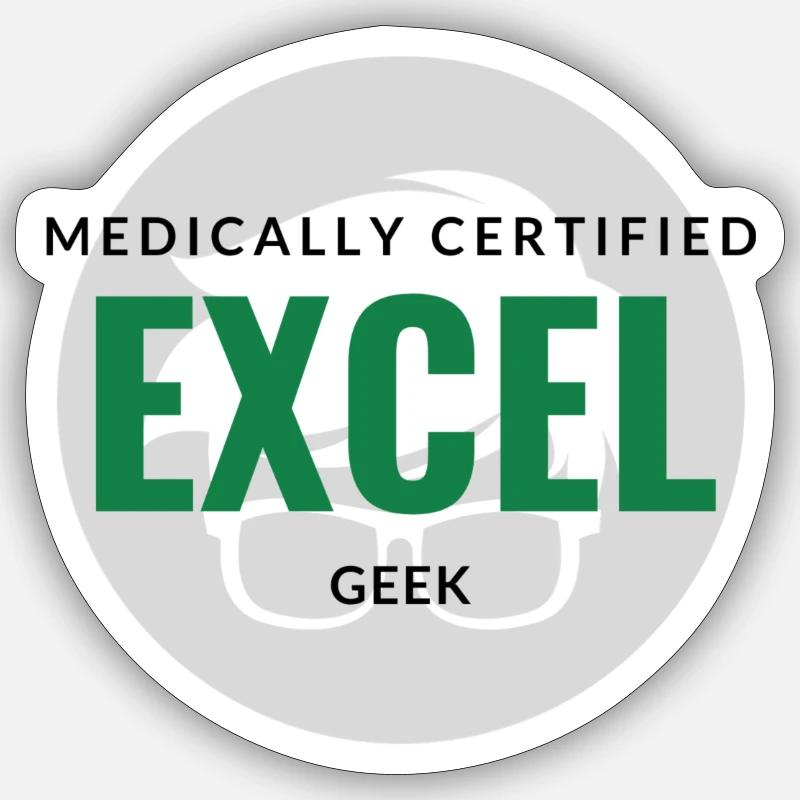 Medically Certified Excel Geek Sticker size S (10 x 10 cm)