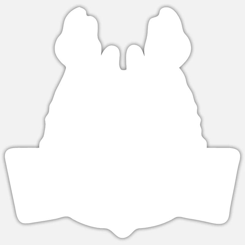 Jäger Hirsch im Wald - Sticker Größe S (10 x 10 cm) - Mattweiß