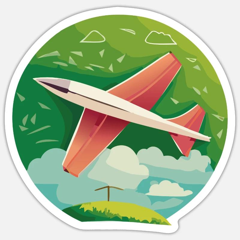 RedWingSharptipglider - Sticker Größe S (10 x 10 cm) - Mattweiß