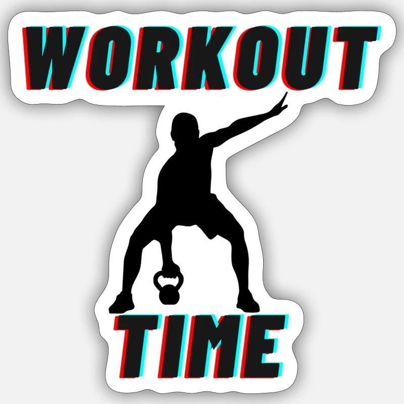 WORKOUT TIME Sticker size S (10 x 10 cm)