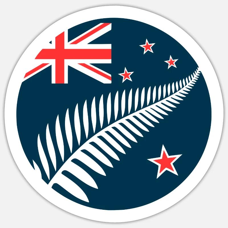 Nouvelle-Zélande Aotearoa Kiwi 5 - Sticker taille S (10 x 10 cm) - blanc mat