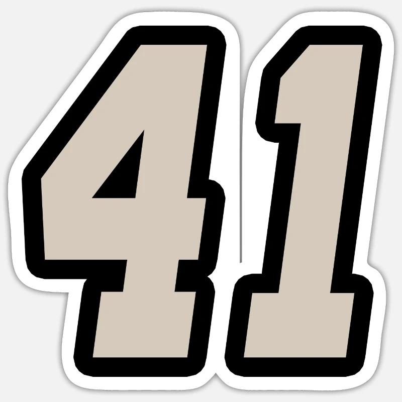 Nummer einundvierzig 41 Sticker Größe S (10 x 10 cm)