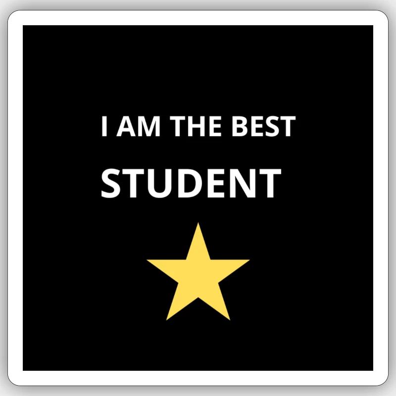 Best student Sticker size S (10 x 10 cm)