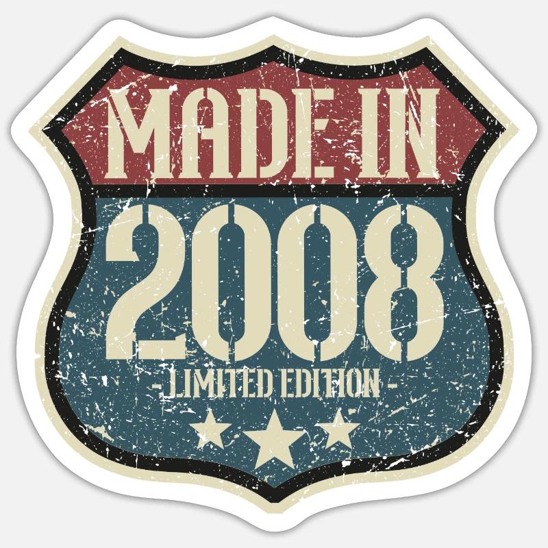 Perspective d’anniversaire 2008 Sticker taille S (10 x 10 cm)