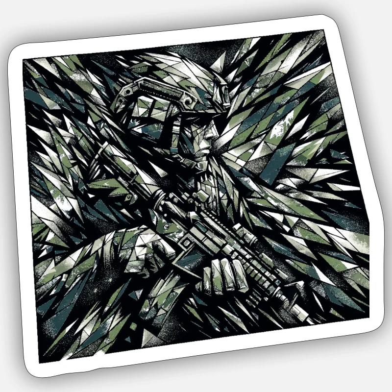 Crystalized Sentinel - Sticker size S (10 x 10 cm) - white matte