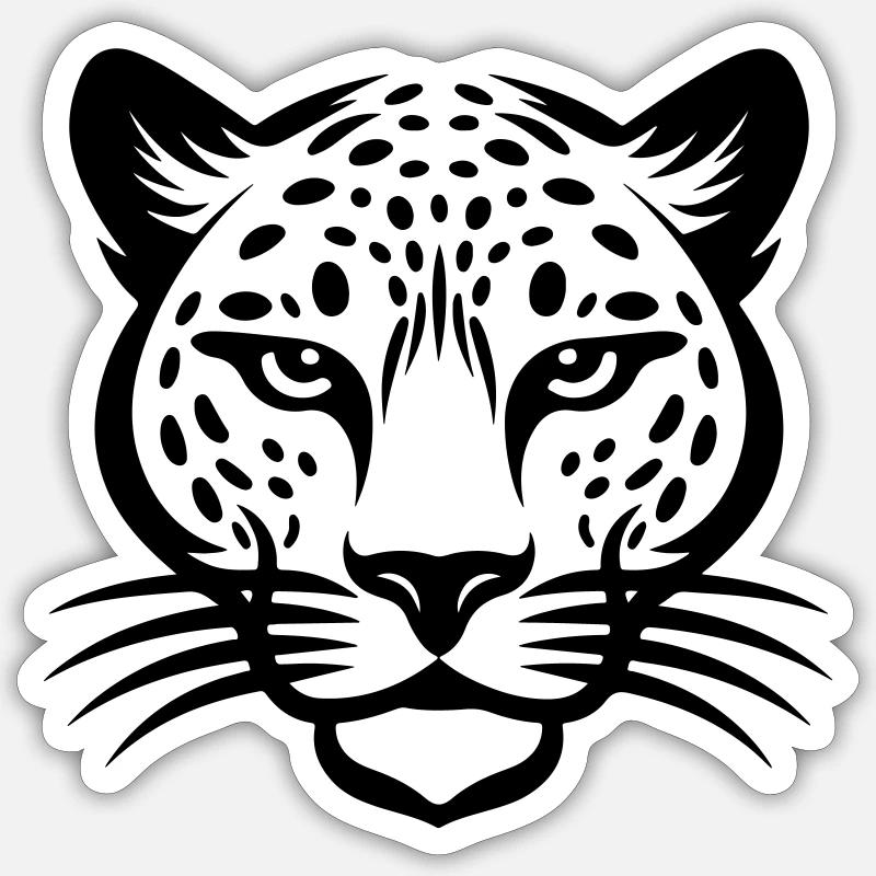 Tête de guépard Sticker taille S (10 x 10 cm)