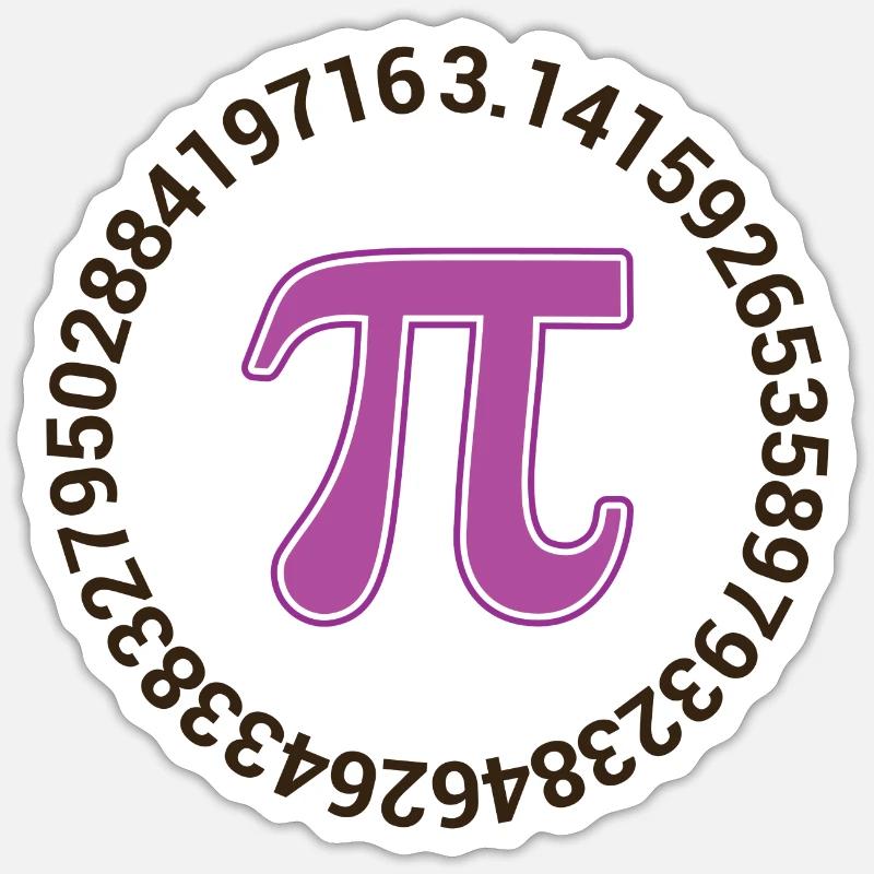 Pi-Tag - Glücklicher Pi-Tag - Sticker Größe S (10 x 10 cm) - Mattweiß