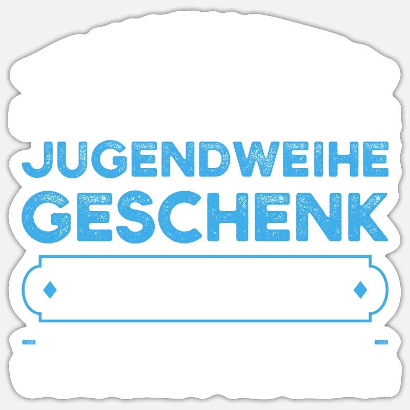 Jugendweihe Jugend Konfirmation Geschenk Sticker Größe S (10 x 10 cm)