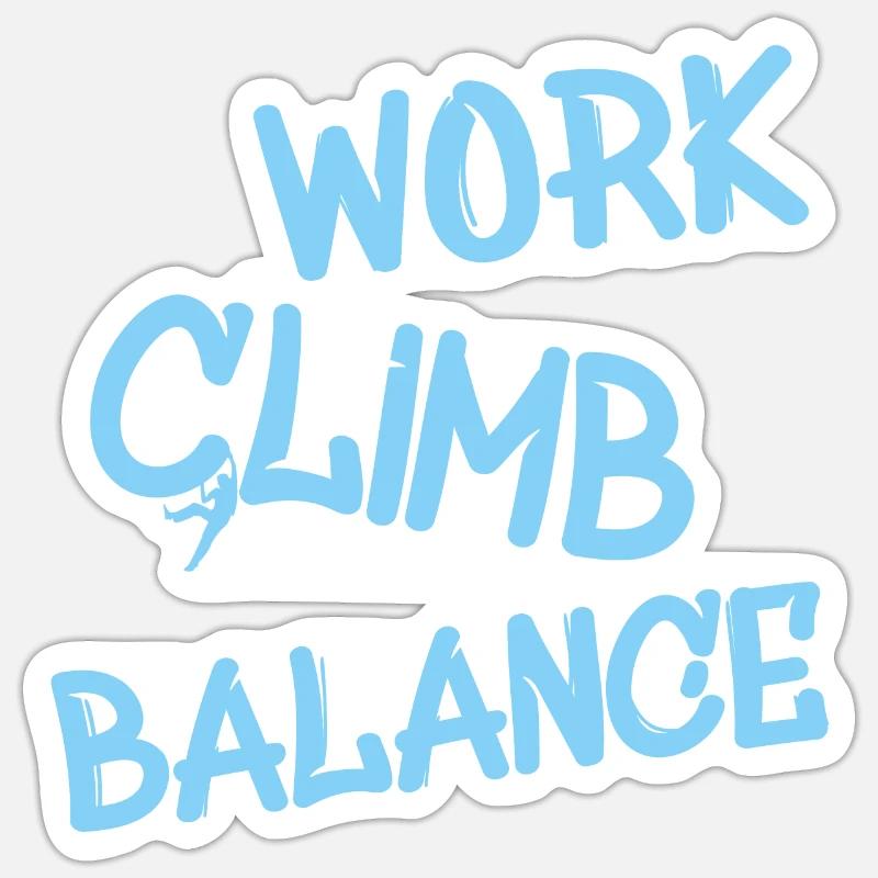 climbing klettern - Sticker Größe S (10 x 10 cm) - Mattweiß