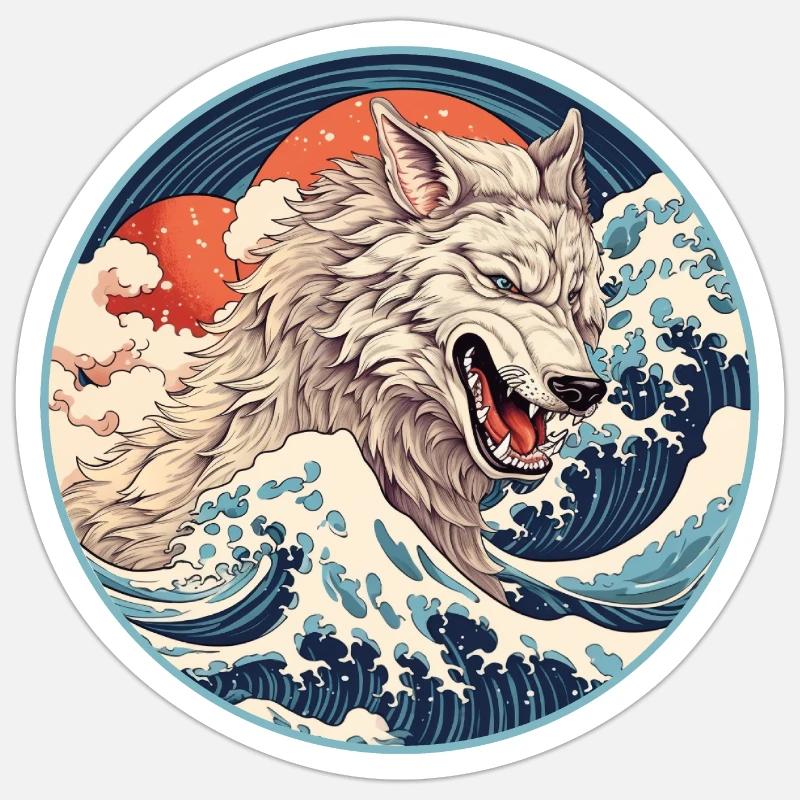 Seewolf Japan Sticker Größe S (10 x 10 cm)