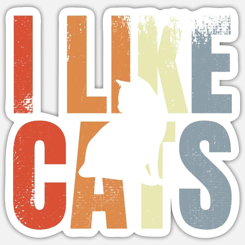 Cat Lovers - Sticker size S (10 x 10 cm) - white matte