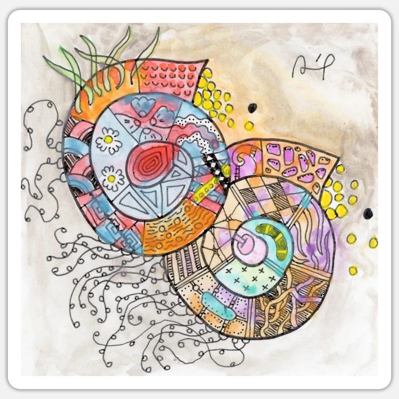 Confusion 7 - Sticker taille S (10 x 10 cm) - blanc mat