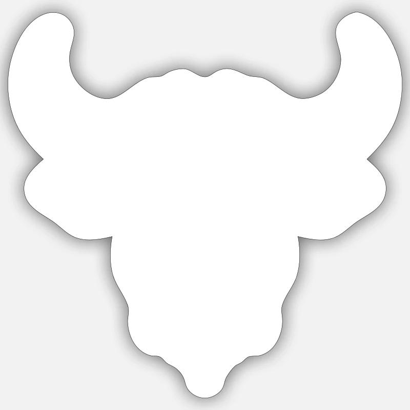 Bull Head Taurus - Sticker size S (10 x 10 cm) - white matte