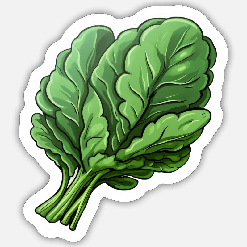 Spinat Bund Sticker Größe S (10 x 10 cm)
