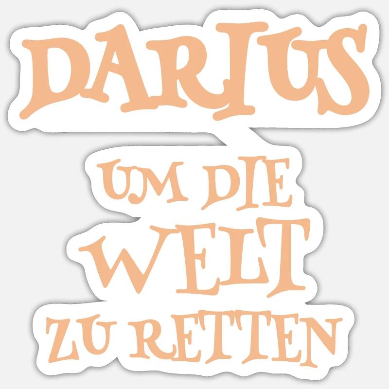 Darius - Sticker size S (10 x 10 cm) - white matte