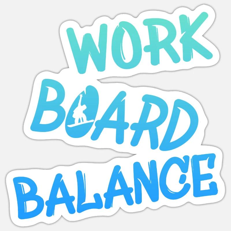 snowboarding - Sticker Größe S (10 x 10 cm) - Mattweiß
