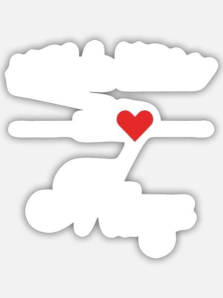 hell yeah i love minga - Sticker Größe S (10 x 10 cm) - Mattweiß