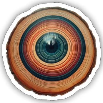 Das Auge eines Baumes - Sticker Größe S (10 x 10 cm) - Mattweiß - Vorne