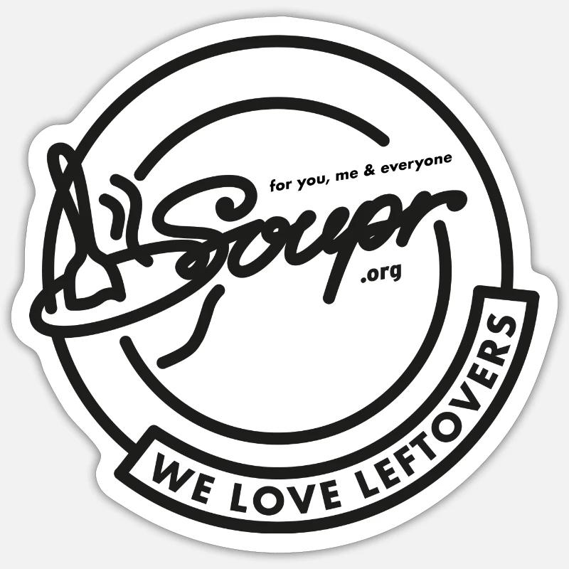 Soupr (Cercle) - Sticker taille S (10 x 10 cm) - blanc mat